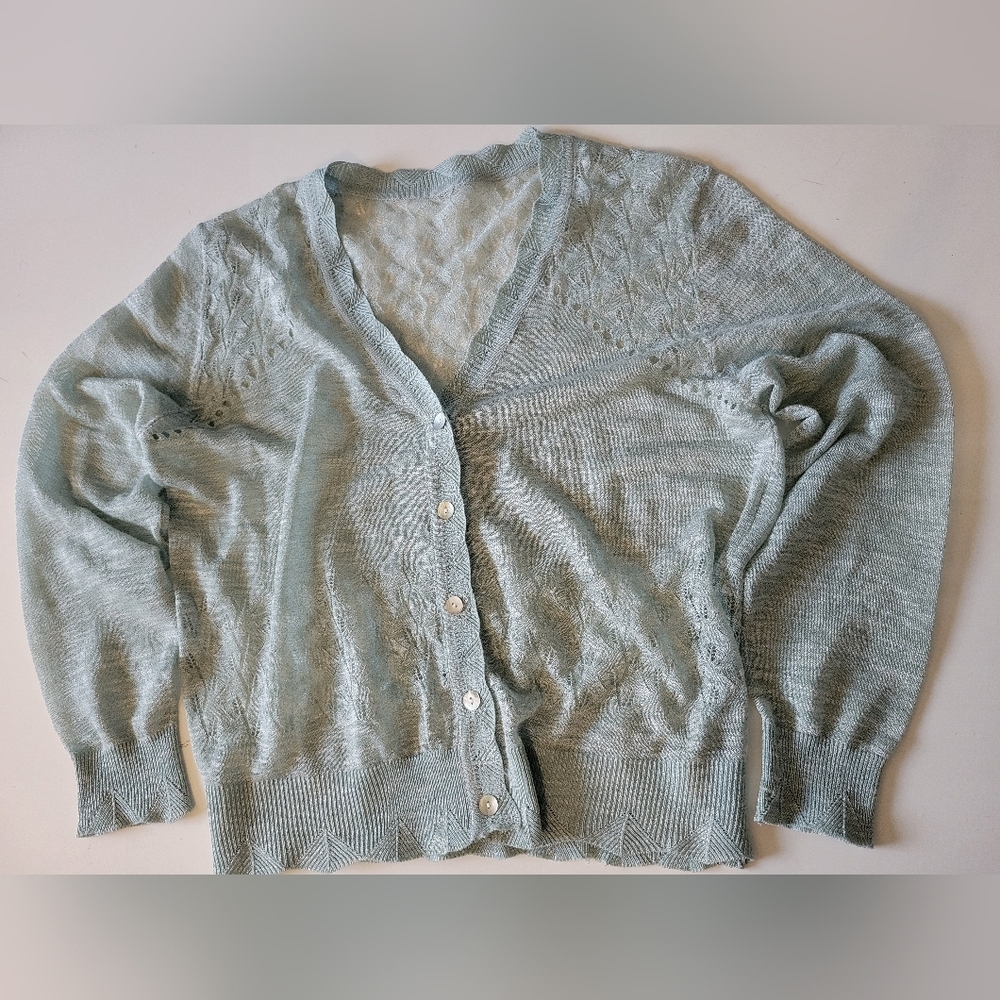Women's Cardigan Greeen Sweater S?
